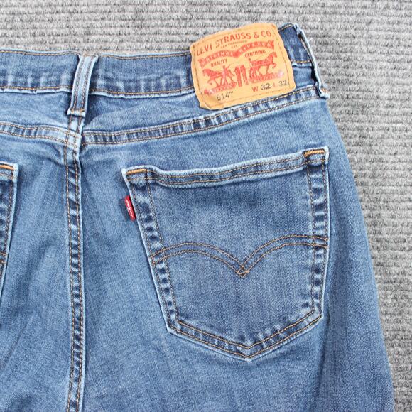 Levi’s 514 Jeans Mens 32x30 Blue Straight Stretch Zip Fly - Picture 9 of 11